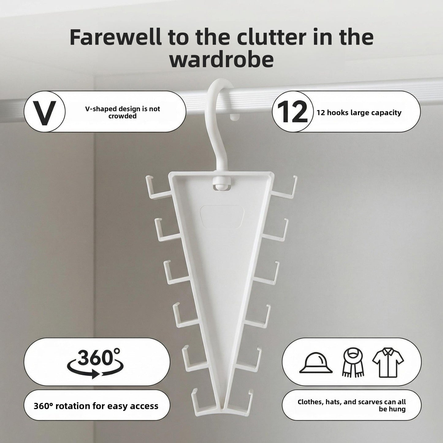 V-shaped plastic hanger