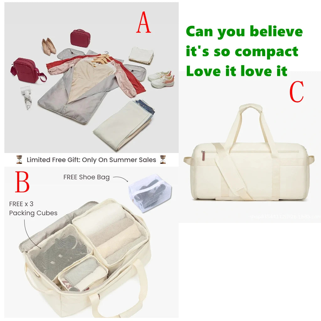 Expandable Carry-On Travel Duffel Bag