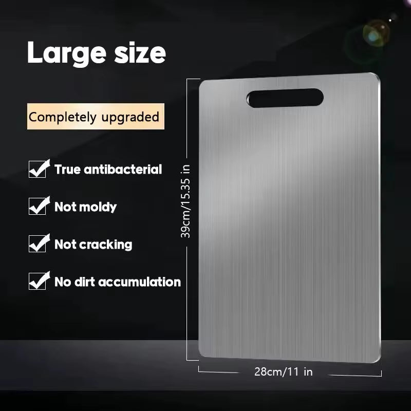 New Cutting Board for Kitchen 316 Stainless Steel Chopping Board Thickened Board Double Sided Food Grade Fruit Meat Chopping